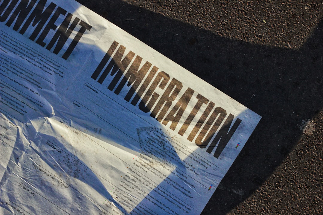 our-story Political propaganda paper lying on the Westminster Bridge, London.